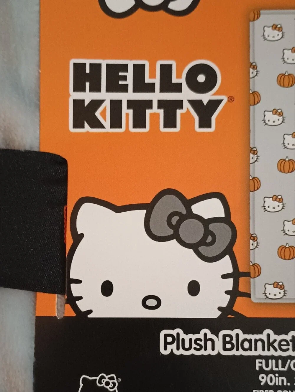 WT Set of 2 Hello Kitty Halloween Blanket Full Queen 90x90 Pink Grey Pumpkin